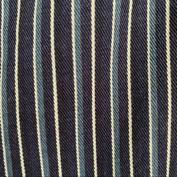 PAIGE Navy Blue Paradise Charisma Stripe Wide Leg Pants - Picture 10 of 16